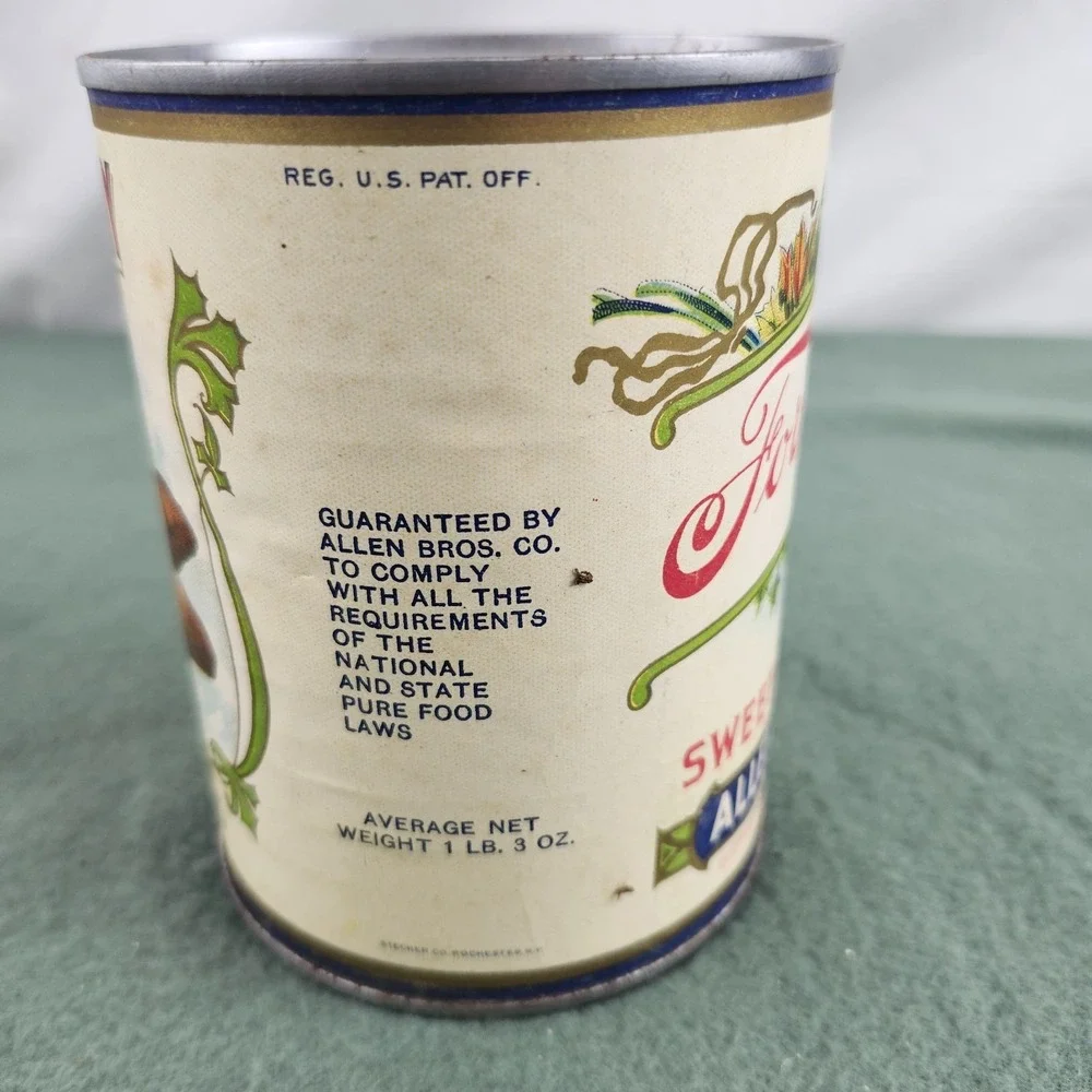 Vintage Forest City Sweet Potatoes Can Label Allen Bros. Omaha NE